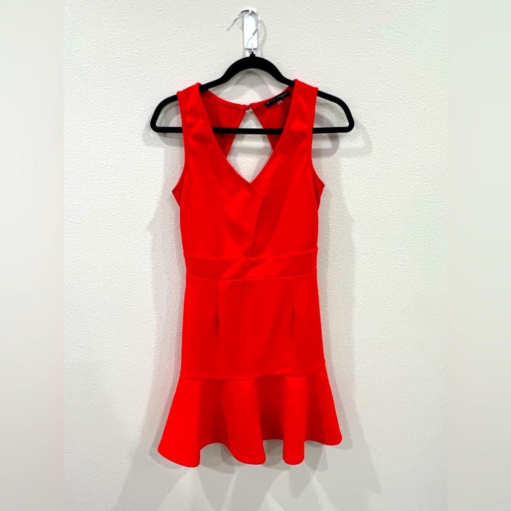 Fit and flare backless cocktail dress
